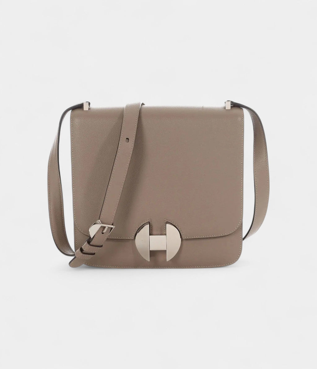 HM2002 Grey Leather Handbag