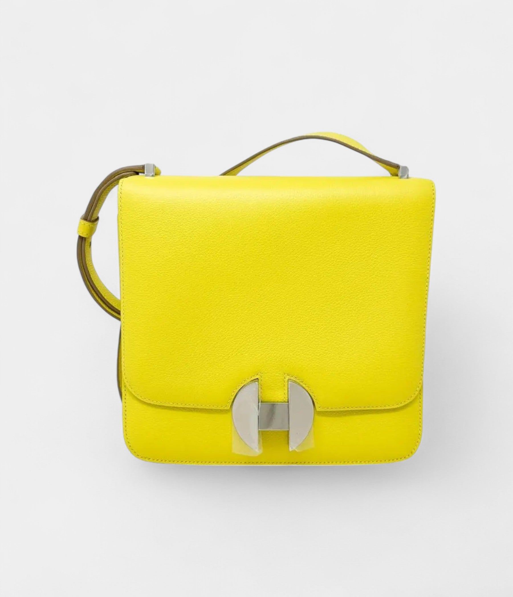 HM2002 Yellow Leather Handbag