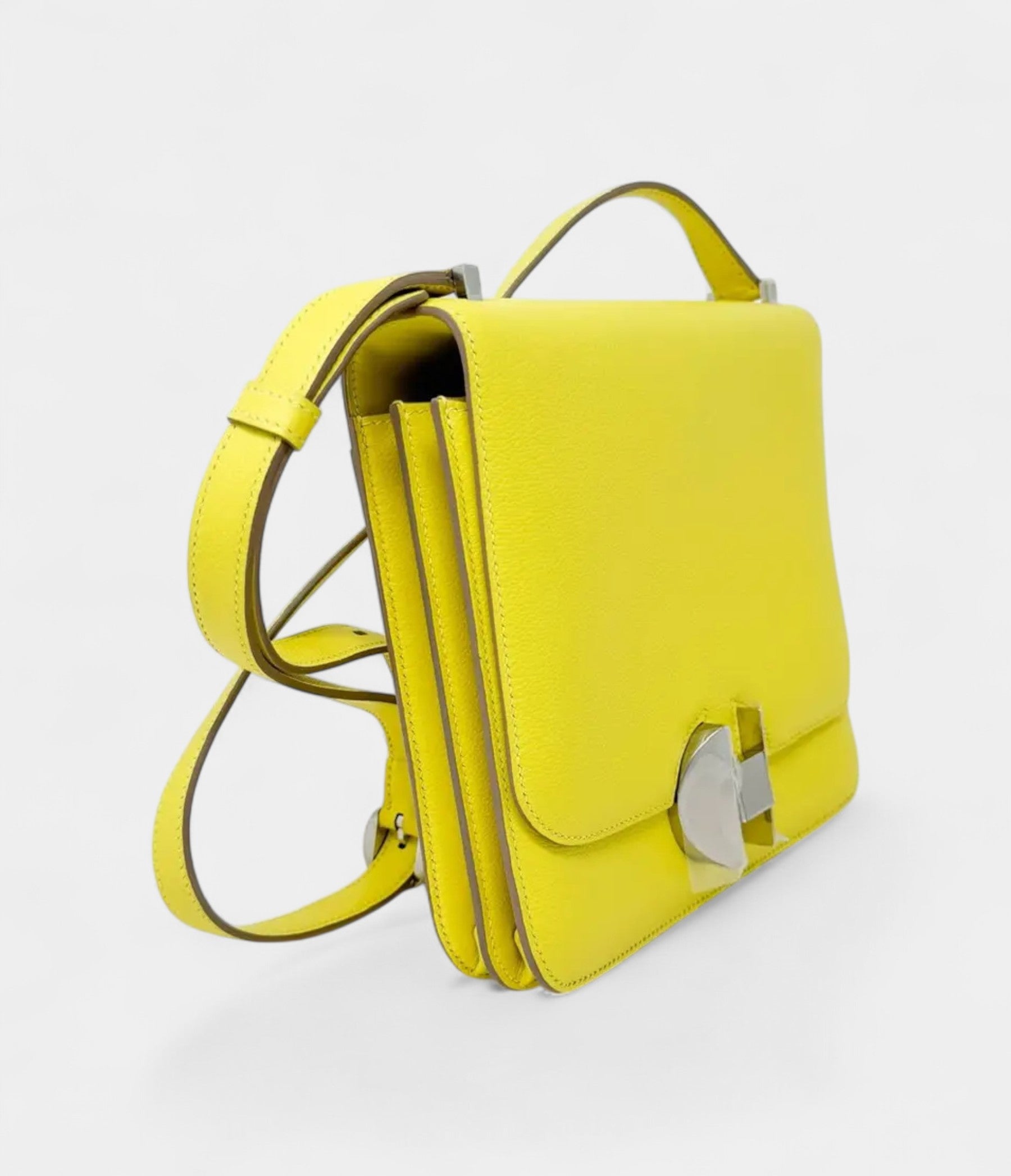 HM2002 Yellow Leather Handbag