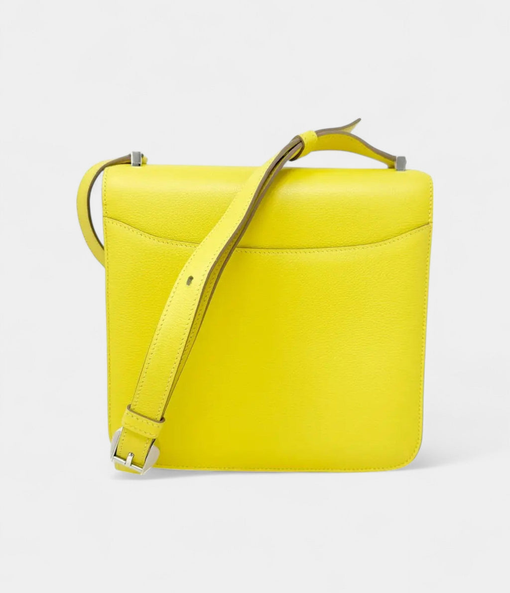 HM2002 Yellow Leather Handbag
