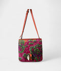 HM2002 Pink Green Leather Handbag
