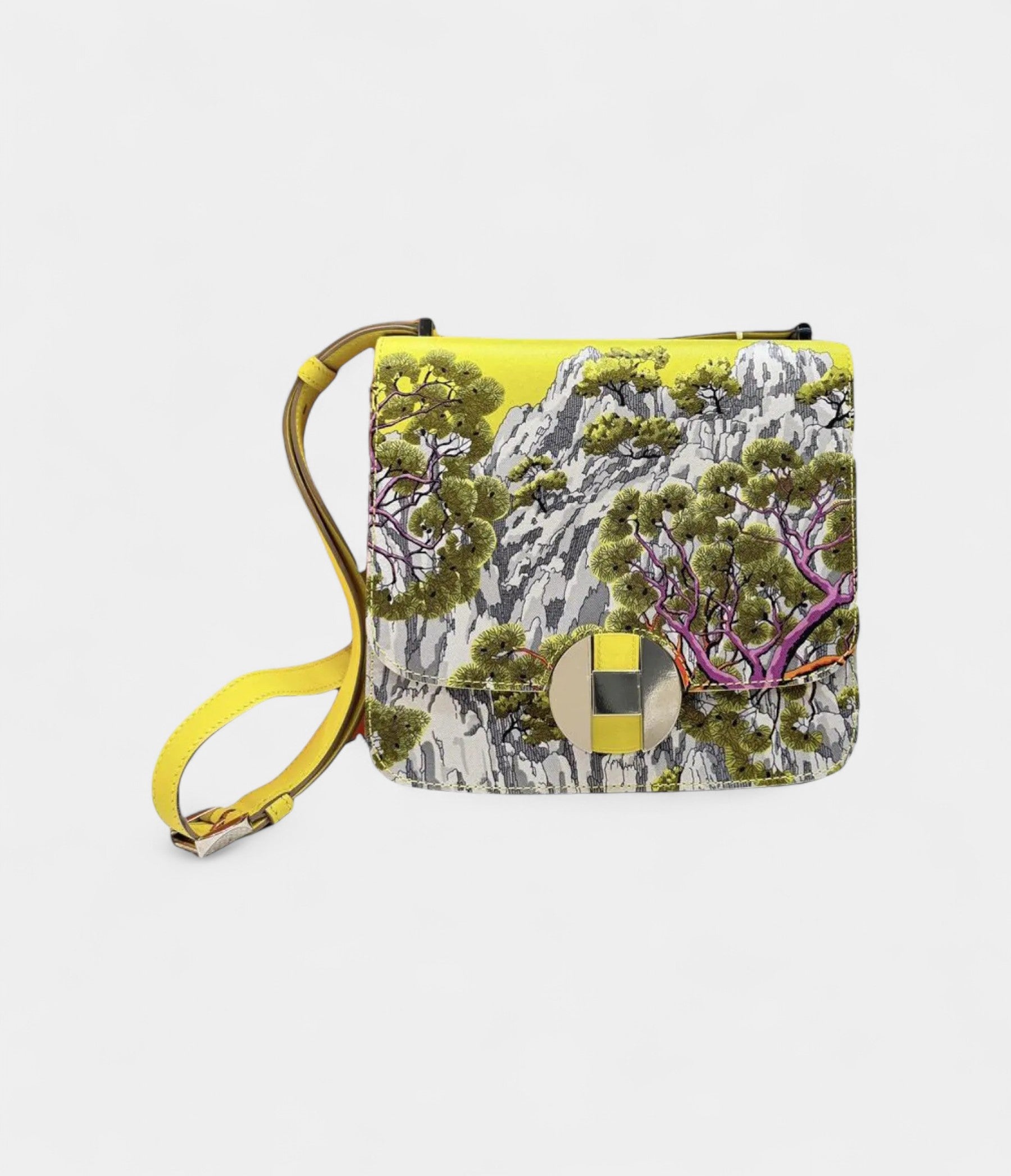 HM2002 Yellow Leather Handbag