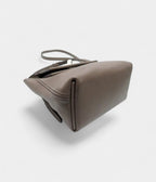 HM24/24 Handmade Beige Leather Bag with Palladium Hardware