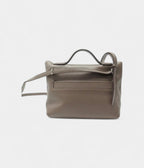 HM24/24 Handmade Beige Leather Bag with Palladium Hardware