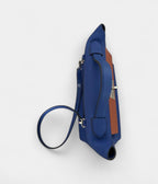 HM24/24 Handmade Blue Leather Bag with Palladium Hardware