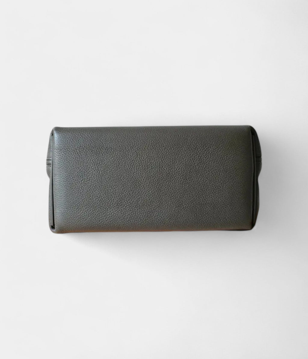 HM24/24 Handmade Grey Two-Tone Leather Bag with Palladium Hardware