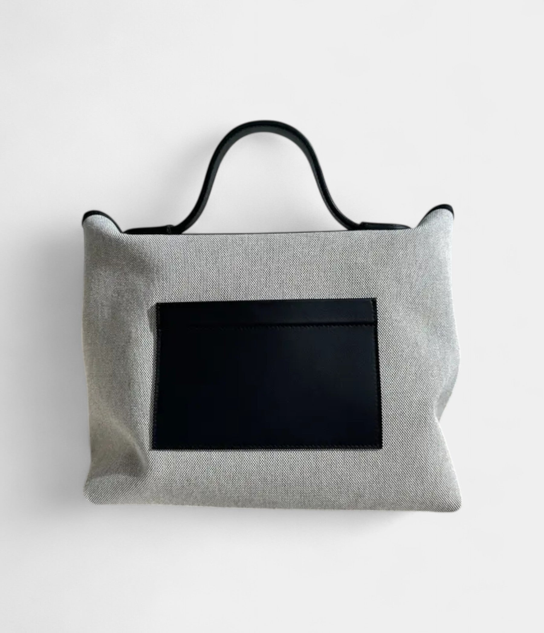 HM24/24 Handmade Linen & Leather Bag with Palladium Hardware