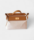 HM24/24 Handmade Multicolour Cloth & Leather Bag with Palladium Hardware