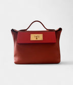 HM24/24 Handmade Multicolour Two-Tone Leather Bag with Palladium Hardware