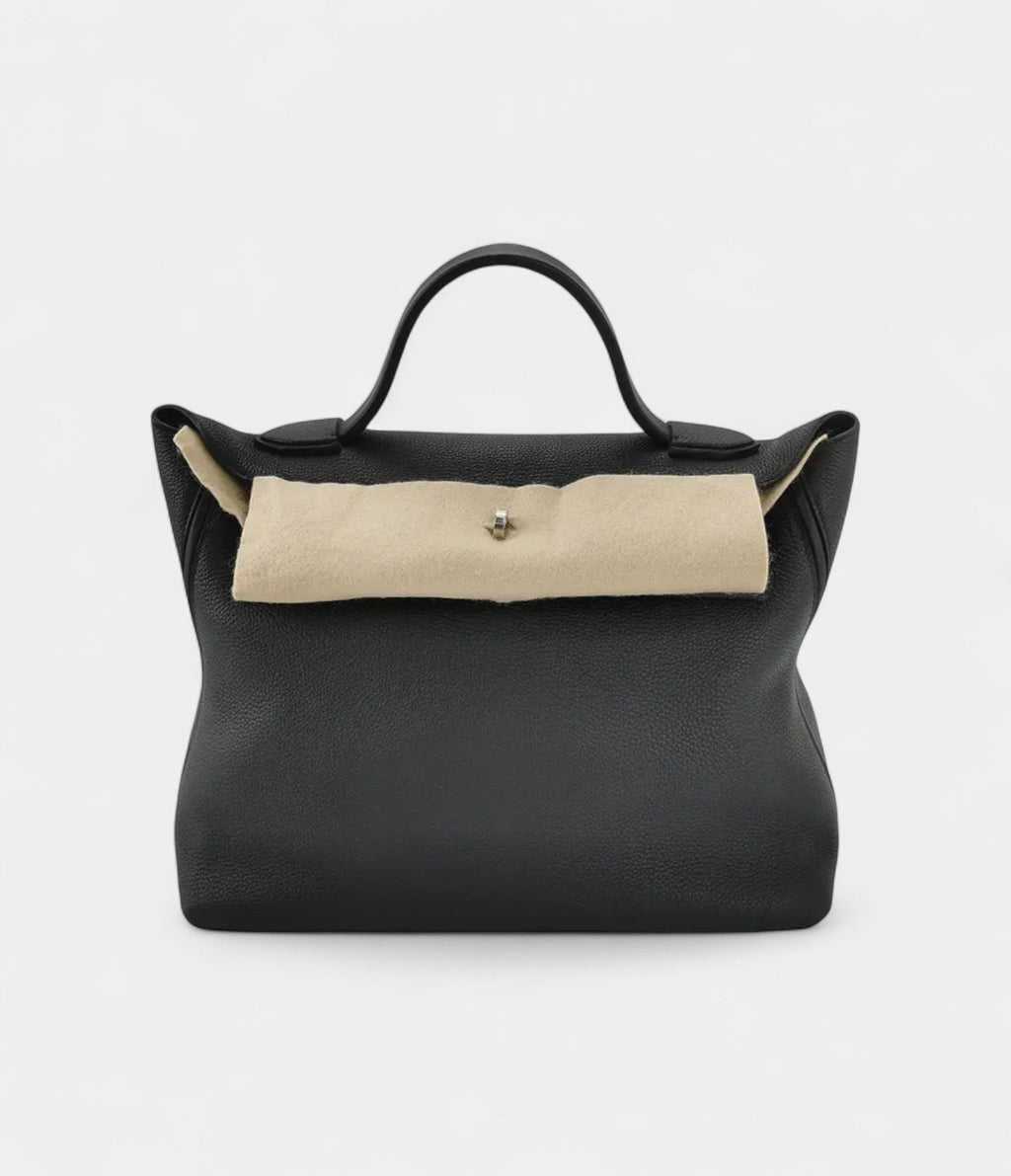 HM24/24 Handmade Two-Tone Leather Bag with Palladium Hardware