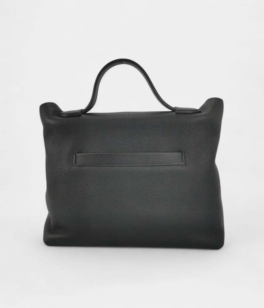 HM24/24 Handmade Two-Tone Leather Bag with Palladium Hardware