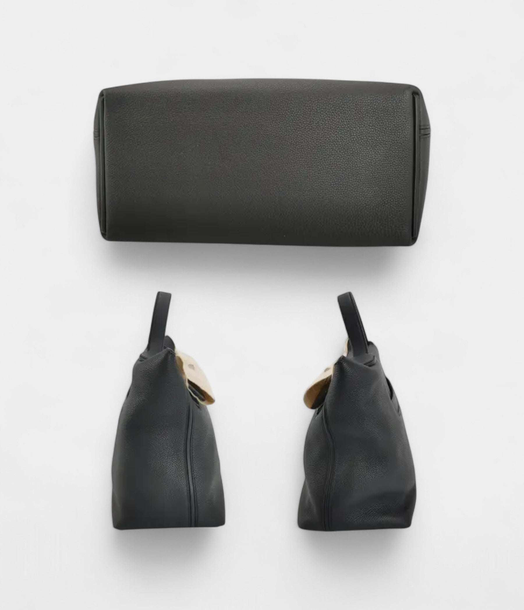 HM24/24 Handmade Two-Tone Leather Bag with Palladium Hardware