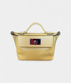 HM24/24 Handmade Yellow & Leather Bag with Palladium Hardware