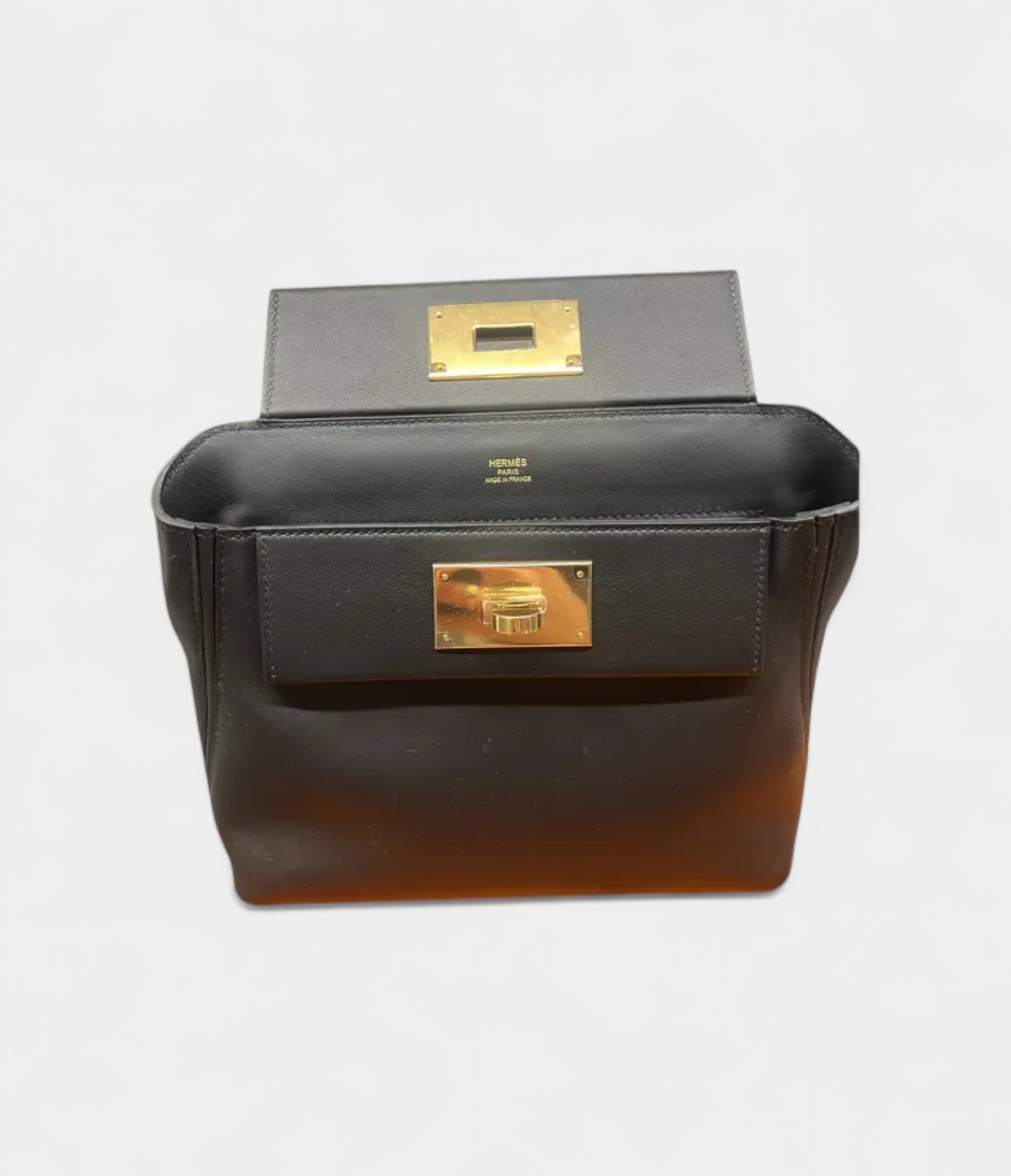 HM24/24 Handmade in Black Leather with Palladium Hardware