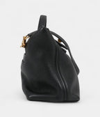 HM24/24 Handmade in Black and Gold-Tone Leather with Palladium Hardware