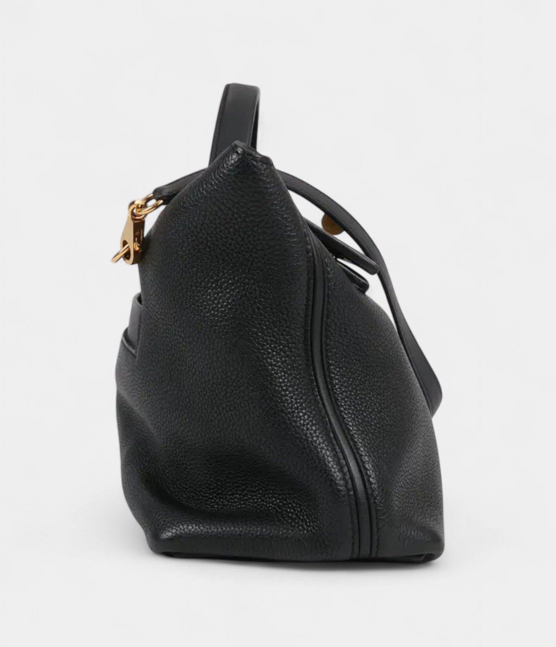 HM24/24 Handmade in Black and Gold-Tone Leather with Palladium Hardware