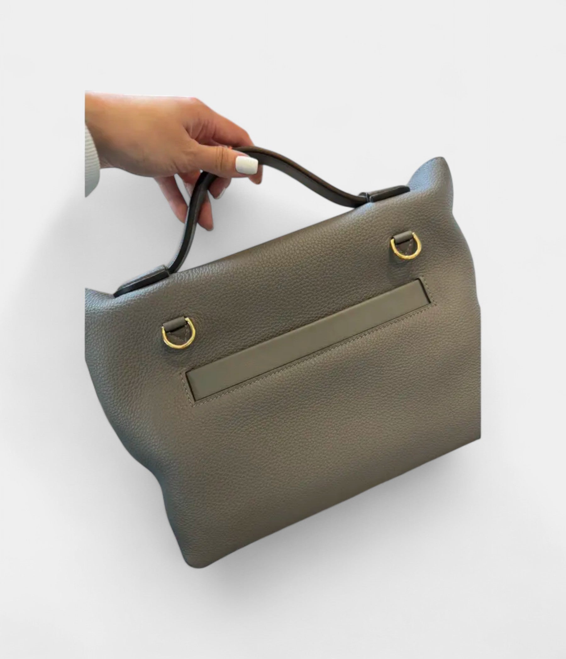 HM24/24 Handmade in Dark Grey and Gold-Tone Leather with Palladium Hardware