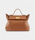 HM24/24 Handmade in Gold Leather with Palladium Hardware