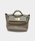 HM24/24 Handmade in Grey Leather with Palladium Hardware