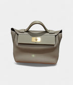 HM24/24 Handmade in Grey Leather with Palladium Hardware