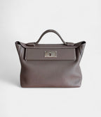 HM24/24 Handmade in Grey Silver Tone Leather with Palladium Hardware