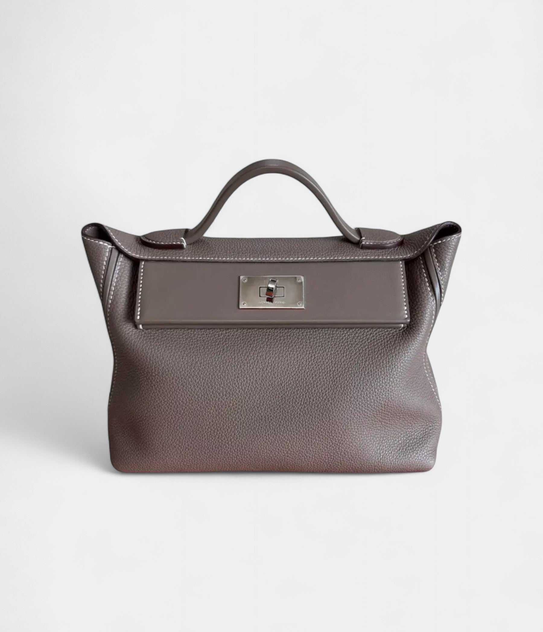 HM24/24 Handmade in Grey Silver Tone Leather with Palladium Hardware