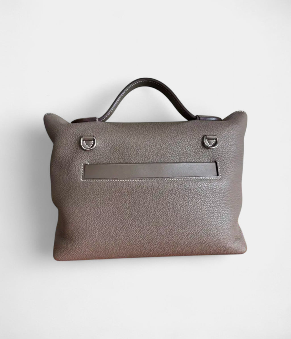 HM24/24 Handmade in Grey Silver Tone Leather with Palladium Hardware