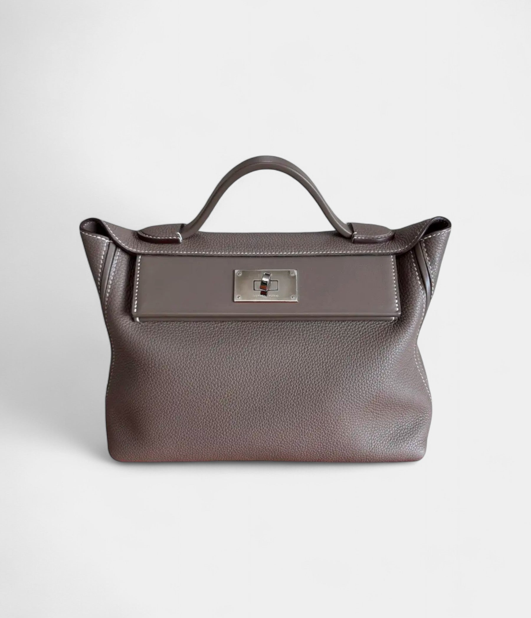 HM24/24 Handmade in Grey Silver Tone Leather with Palladium Hardware