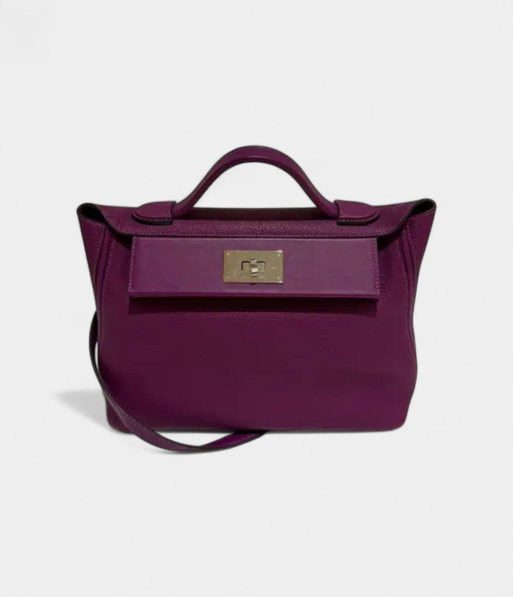 HM24/24 Handmade in Purple Leather with Palladium Hardware