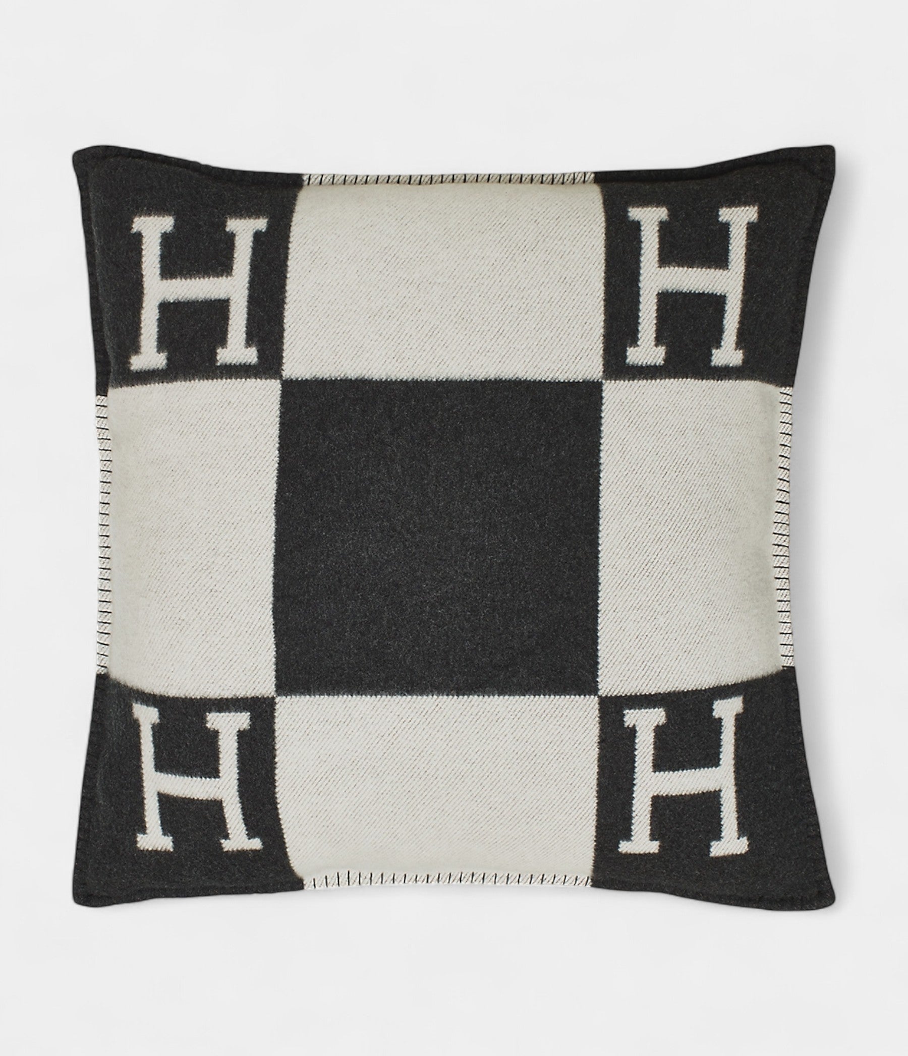HMAvalon Pillow, Large Model Iconic Elegance in Wool and Cashmere