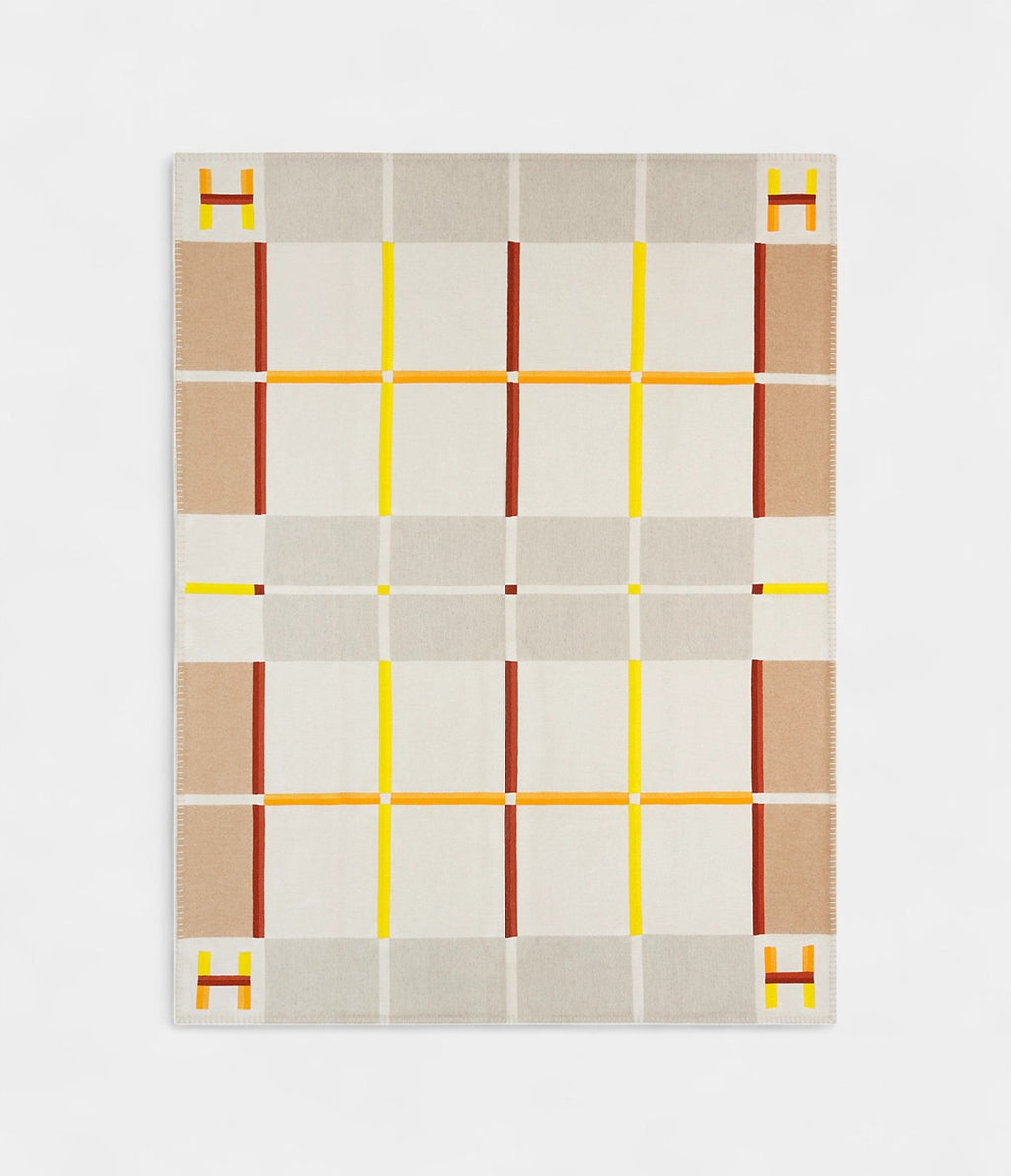 HMAvalon Rayon Block Pattern Lightweight Blanket