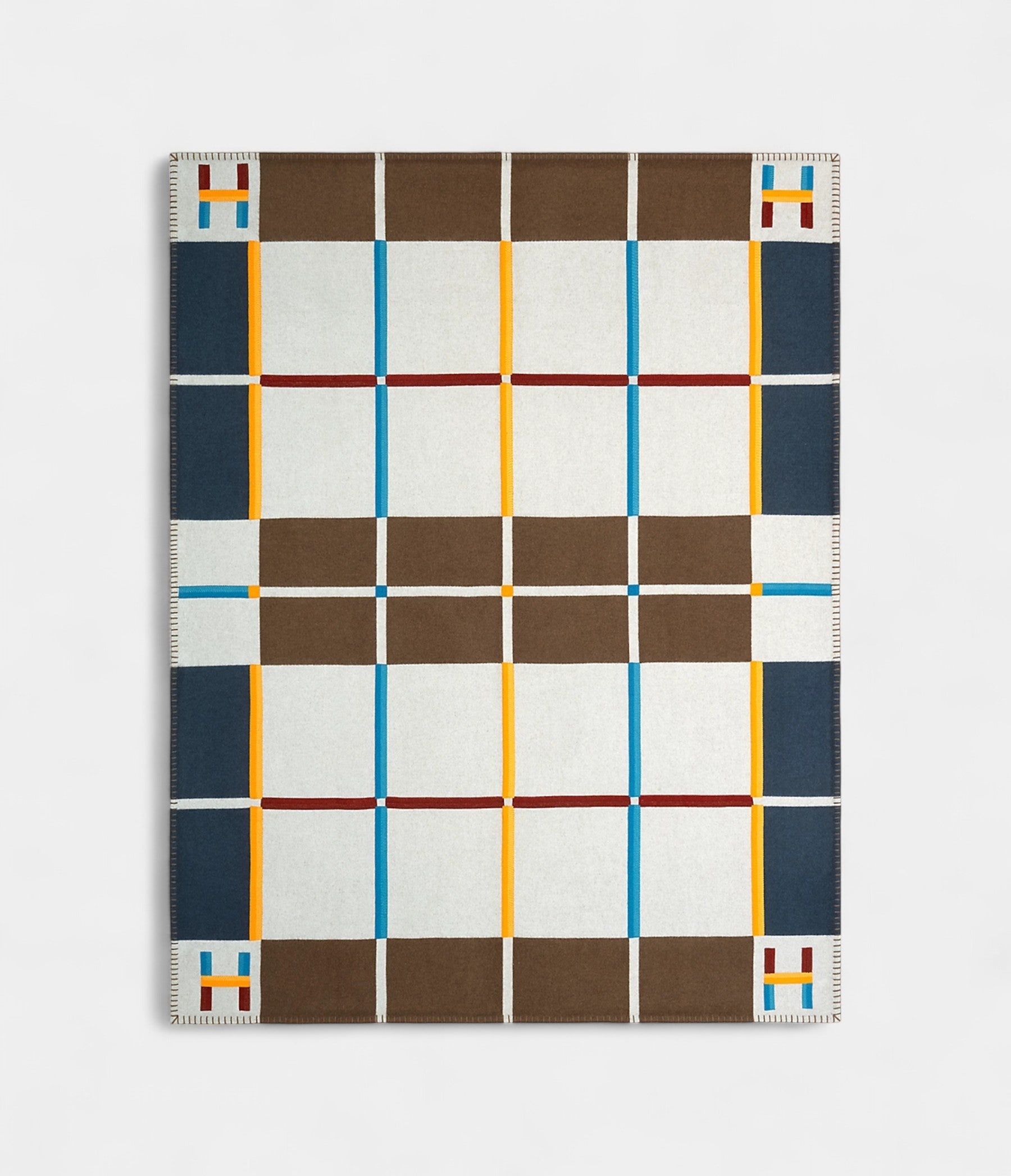 HMAvalon Rayon Block Pattern Lightweight Blanket