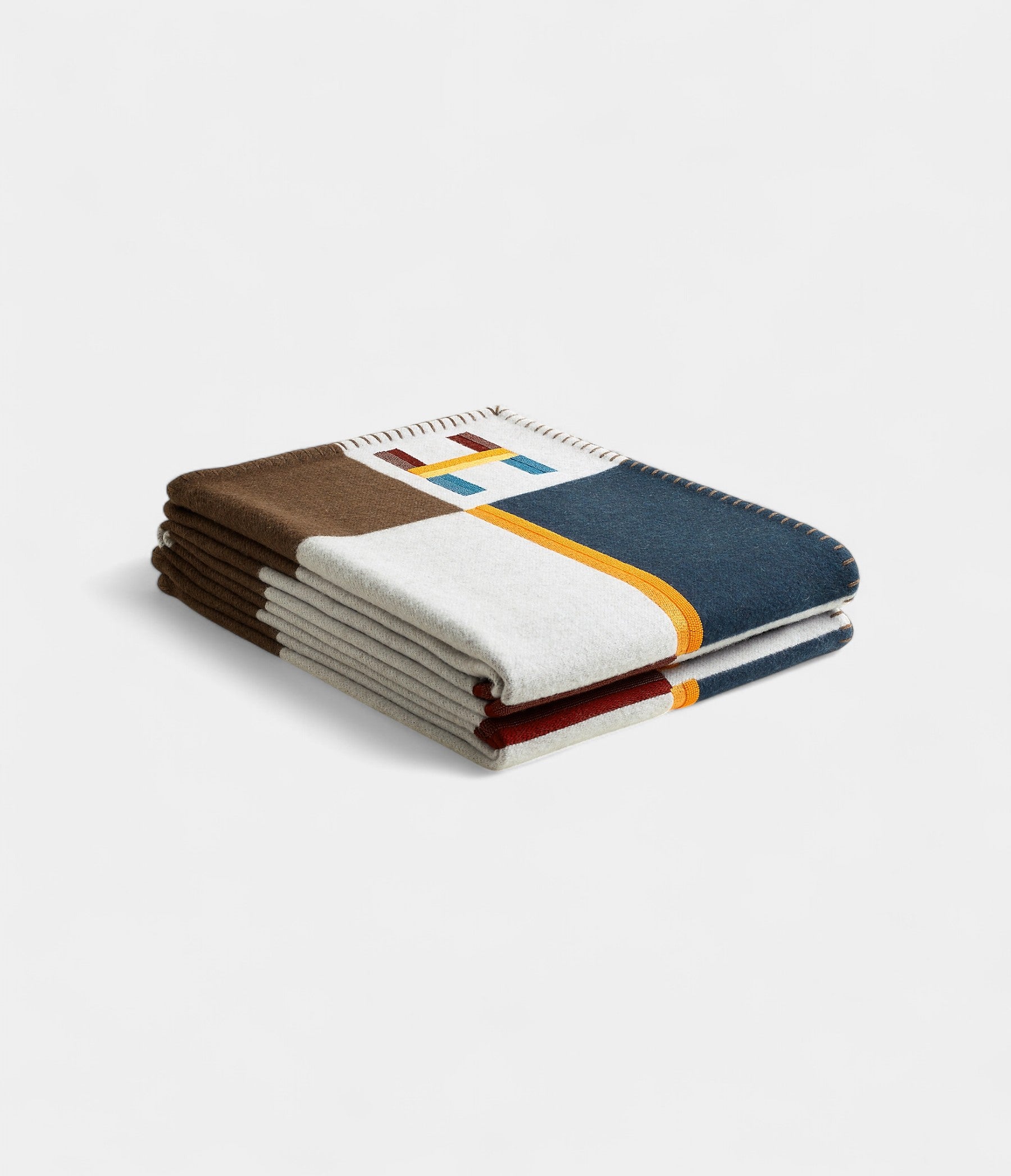 HMAvalon Rayon Block Pattern Lightweight Blanket
