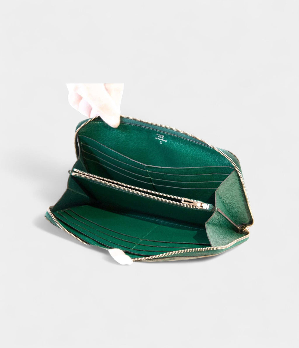 HMAzap Crocodile Green Leather Wallet