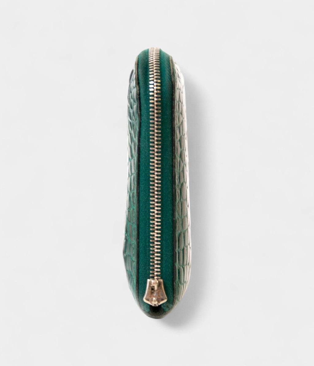 HMAzap Crocodile Green Leather Wallet