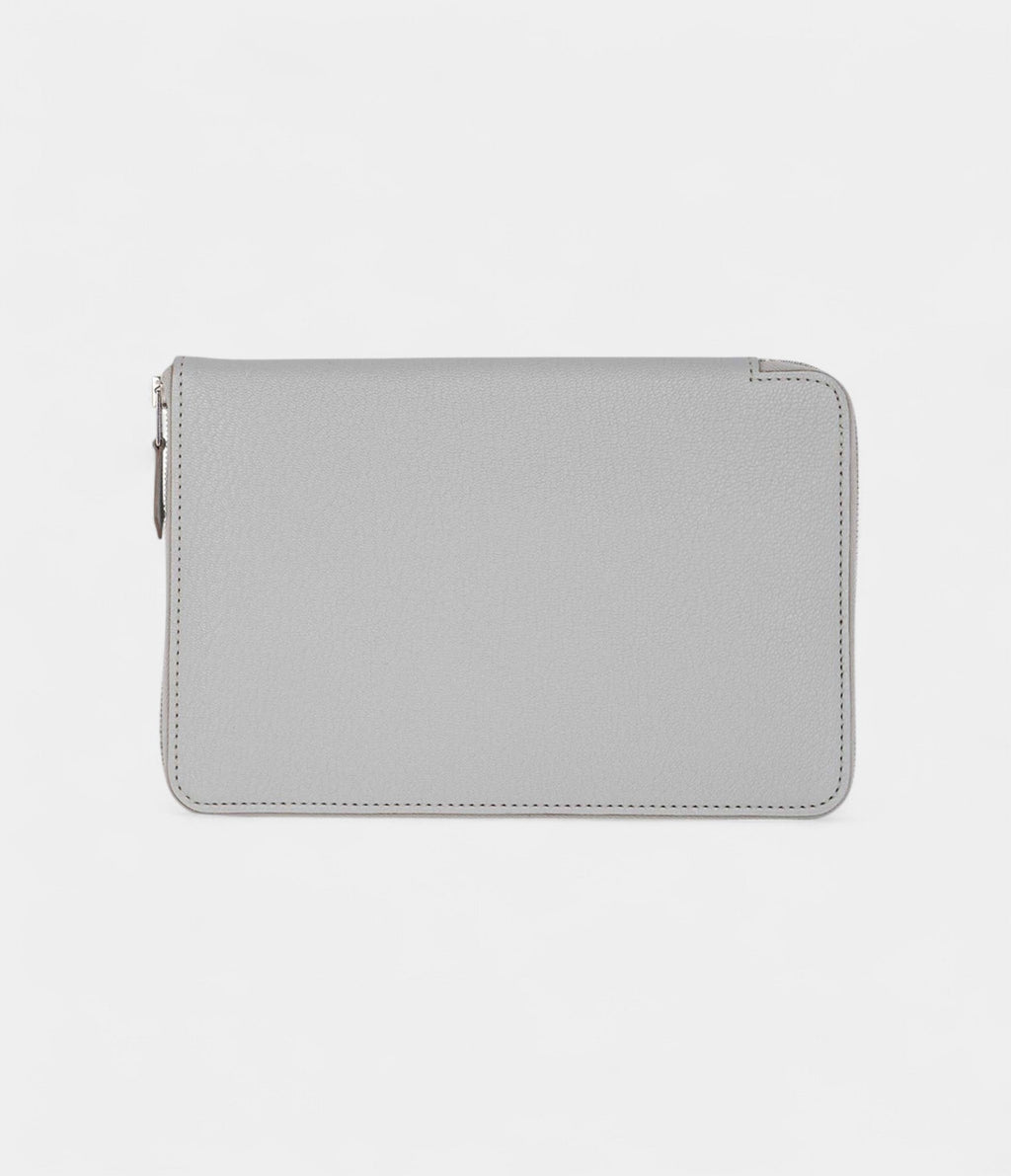 Hermes Azap Portefeuille Wallet Gris Perle Chevre Leather Palladium Hardware