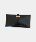 HMBéarn Leather Wallet In Black Classic Symbol Of Sophistication