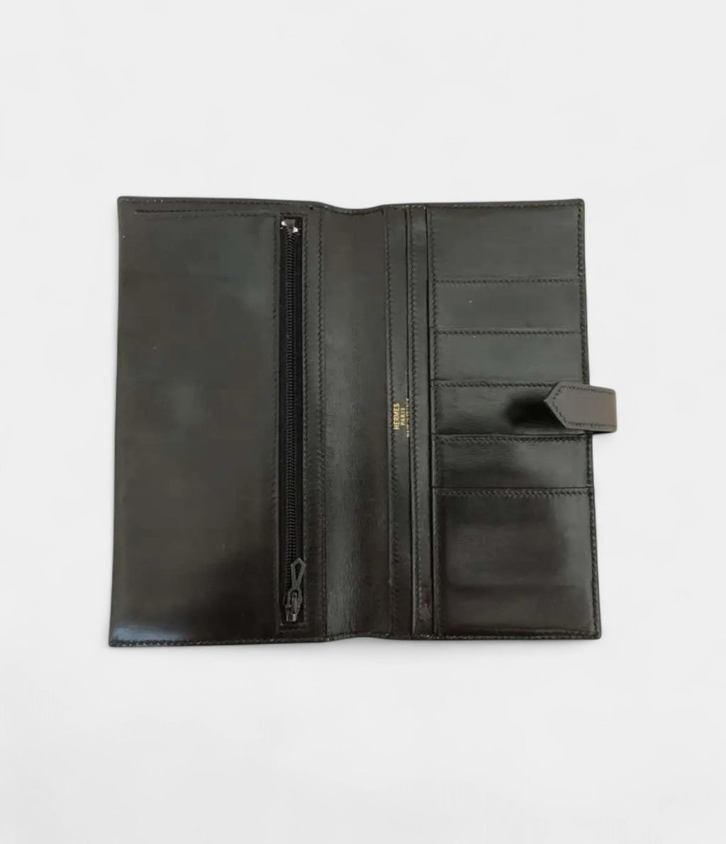 HMBéarn Leather Wallet In Black Classic Symbol Of Sophistication