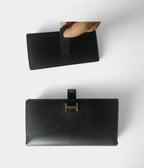 HMBéarn Leather Wallet In Black Timeless Symbol Of Sophistication