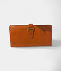 HMBéarn Leather Wallet In Orange Vibrant Statement