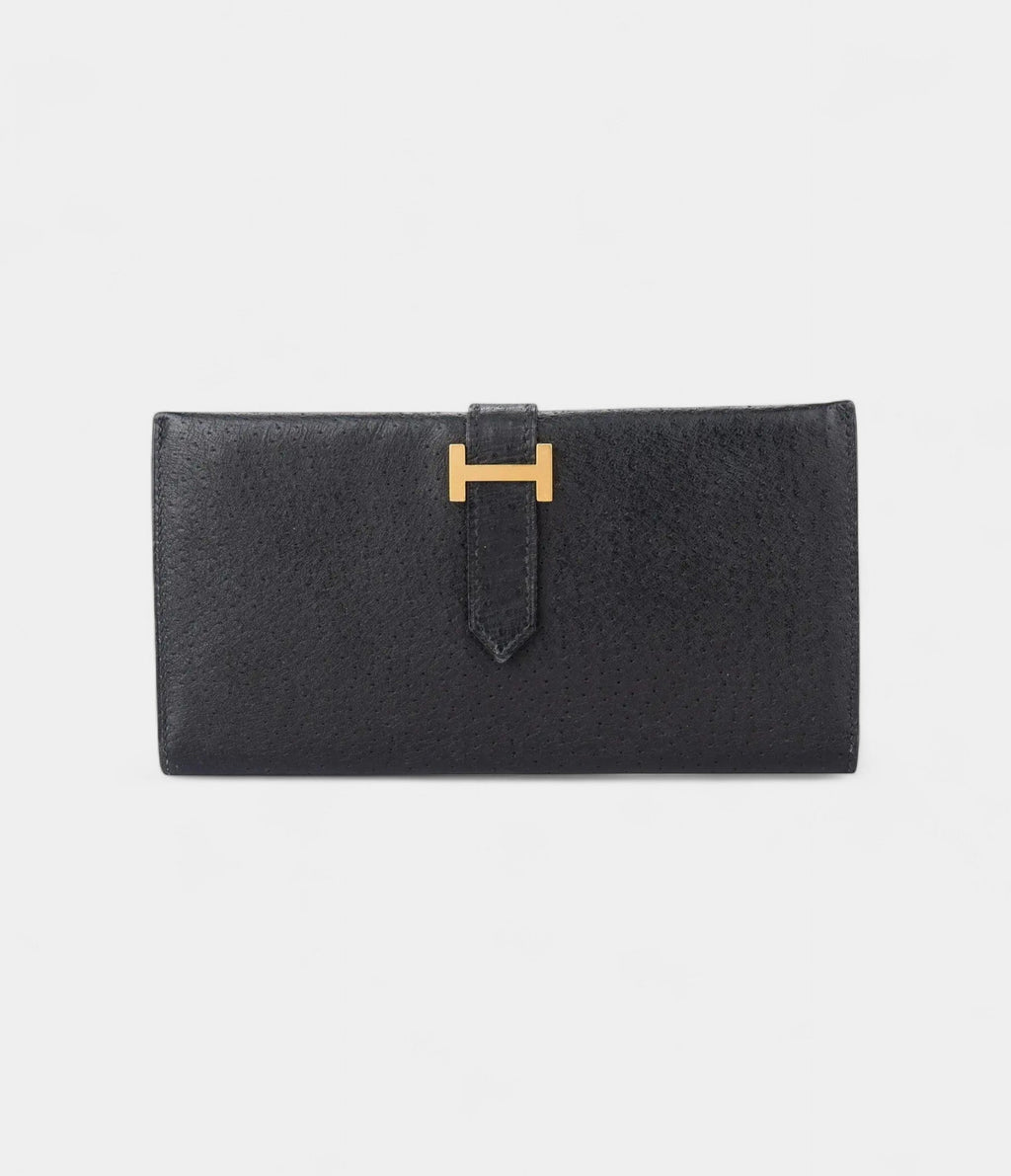 HMBéarn Leather Wallet in Black Classic Elegance Every Detail