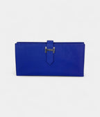 HMBéarn Leather Wallet in Blue Classic Craftsmanship with a Cool Edge