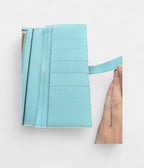 HMBéarn Leather Wallet in Blue Cool Elegance Timeless Silhouette