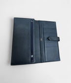 HMBéarn Leather Wallet in Blue Cool Elegance Timeless Silhouette