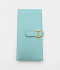 HMBéarn Leather Wallet in Blue Cool Elegance Timeless Silhouette
