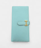 HMBéarn Leather Wallet in Blue Cool Elegance Timeless Silhouette