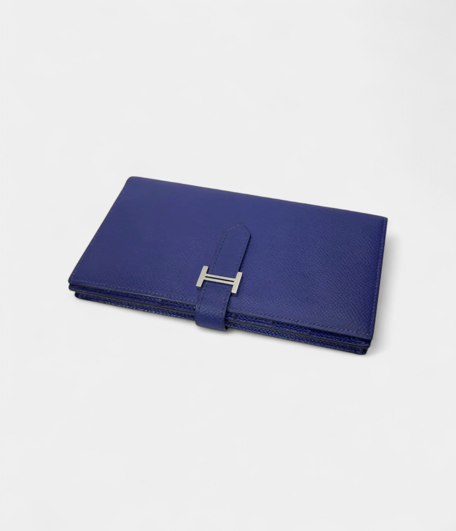 HMBéarn Leather Wallet in Blue Refined Craftsmanship Cool Classic Hue