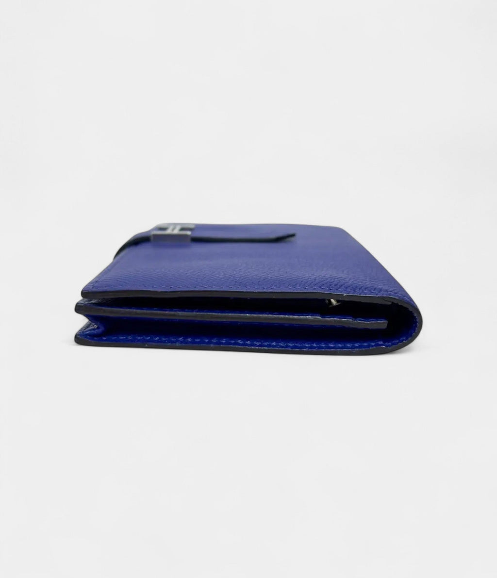 HMBéarn Leather Wallet in Blue Refined Craftsmanship Cool Classic Hue