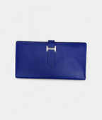 HMBéarn Leather Wallet in Blue Refined Craftsmanship Cool Classic Hue