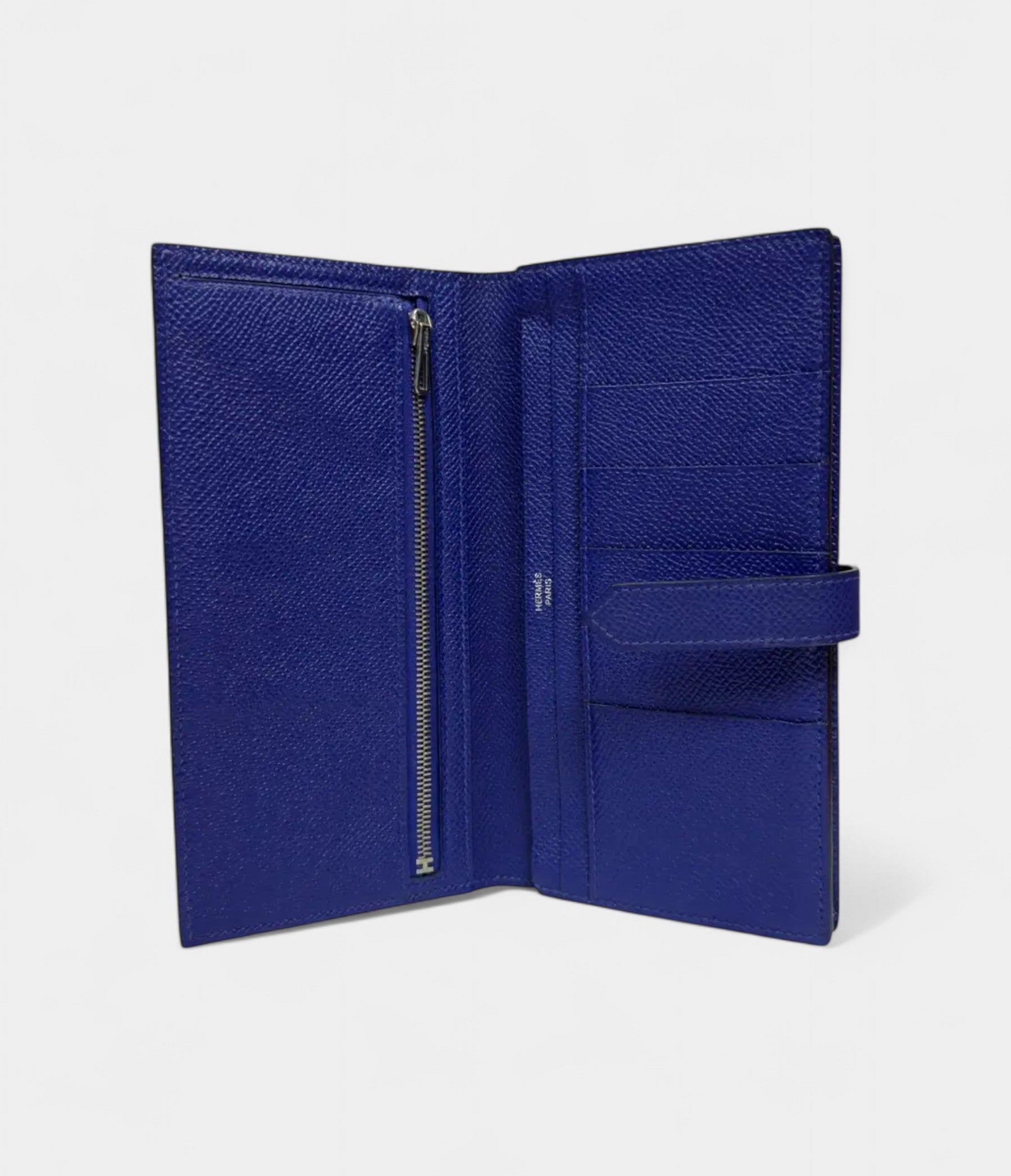 HMBéarn Leather Wallet in Blue Refined Craftsmanship Cool Classic Hue